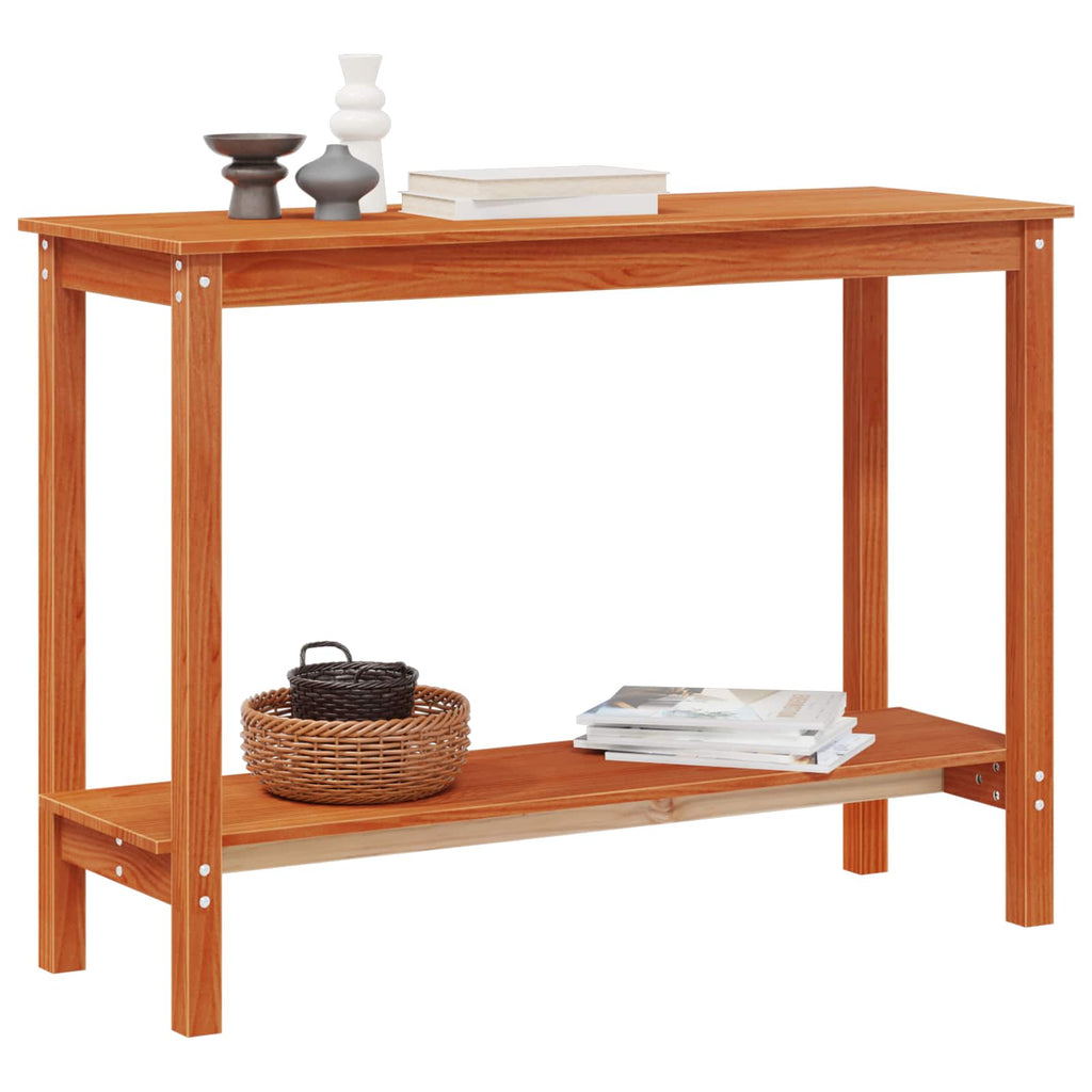 Konsolentisch Wachsbraun 110 x 40 x 80 cm Massives Kiefernholz