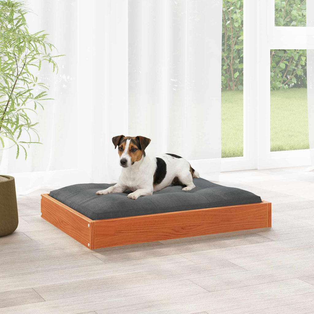 Hundebett Wachsbraun 72 x 54 x 9 cm Massivholz Kiefer