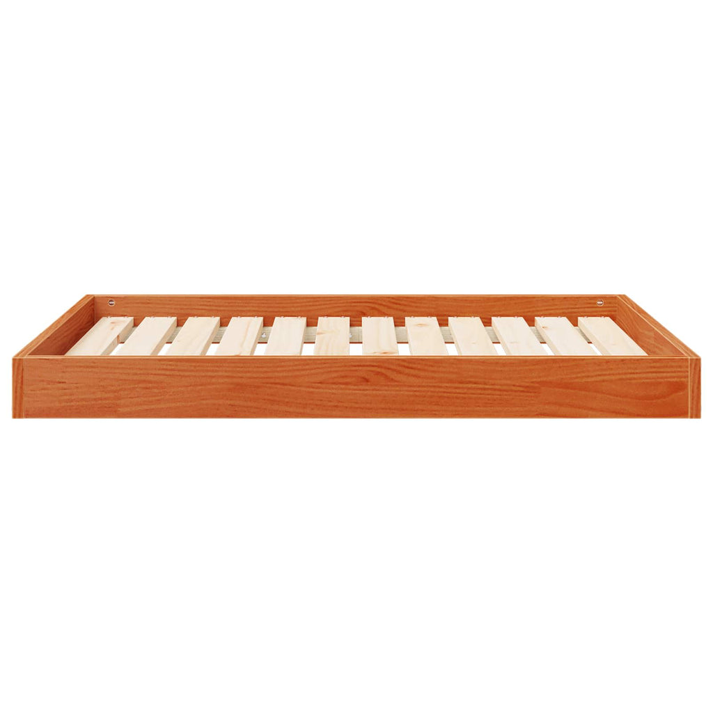 Hundebett Wachsbraun 101,5 x 74 x 9 cm Massivholz Kiefer