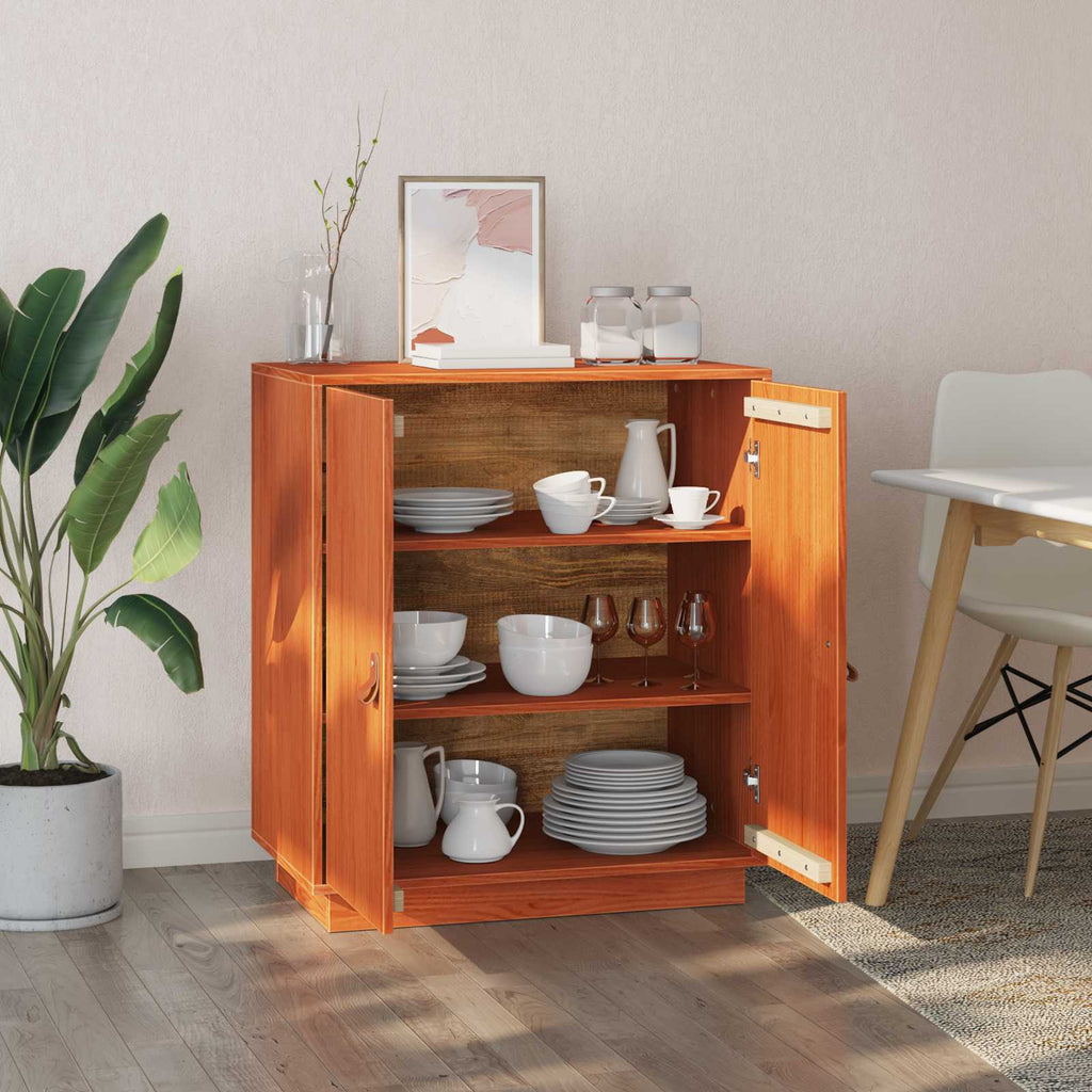 Sideboard Wachsbraun 65,5 x 40 x 75 cm Massives Kiefernholz
