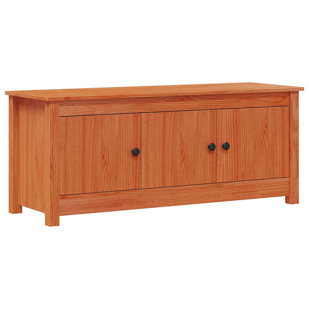 Schuhschrank Wachsbraun 110 x 38 x 45,5 cm Massives Kiefernholz
