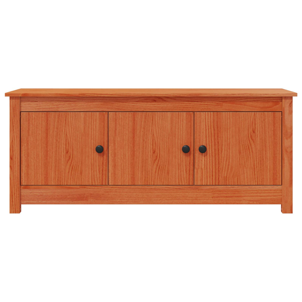 Schuhschrank Wachsbraun 110 x 38 x 45,5 cm Massives Kiefernholz