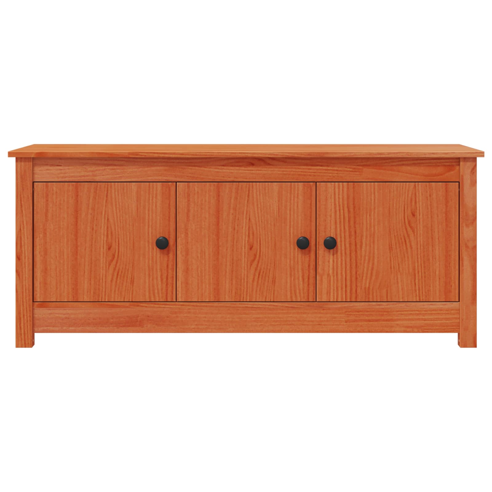 Schuhschrank Wachsbraun 110 x 38 x 45,5 cm Massives Kiefernholz