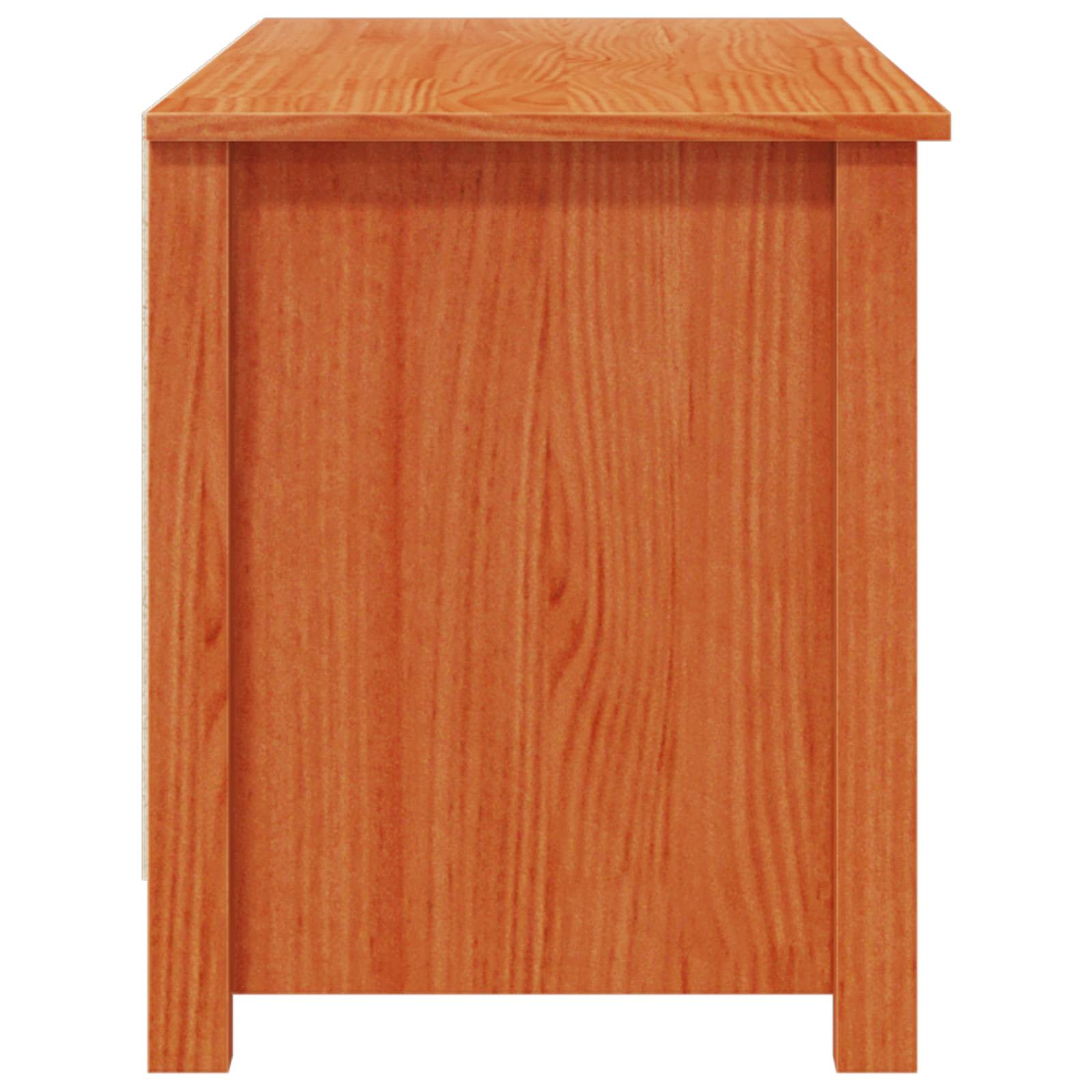 Schuhschrank Wachsbraun 110 x 38 x 45,5 cm Massives Kiefernholz