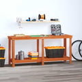Werkbank Wachsbraun 180 x 50 x 80 cm Massives Kiefernholz