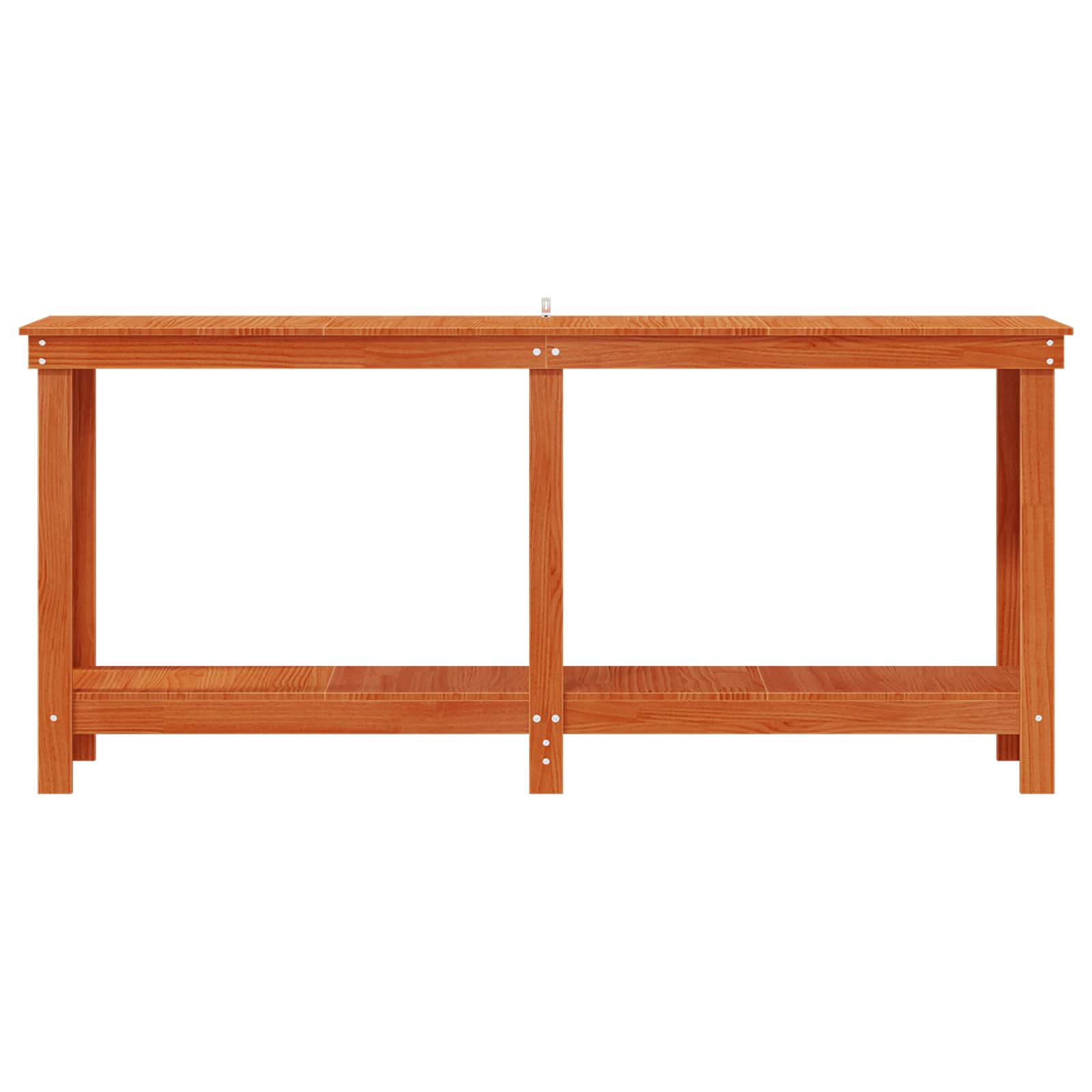 Werkbank Wachsbraun 180 x 50 x 80 cm Massives Kiefernholz