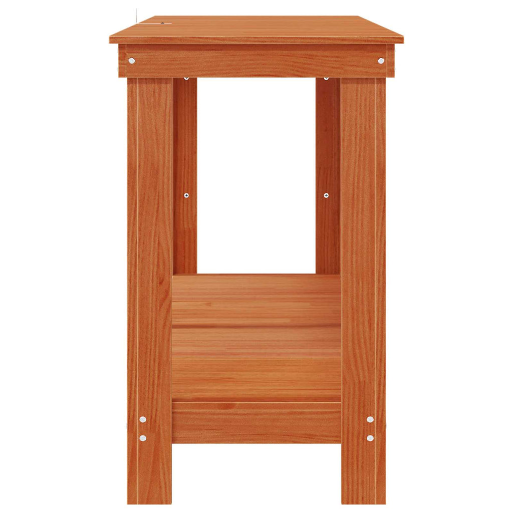 Werkbank Wachsbraun 180 x 50 x 80 cm Massives Kiefernholz