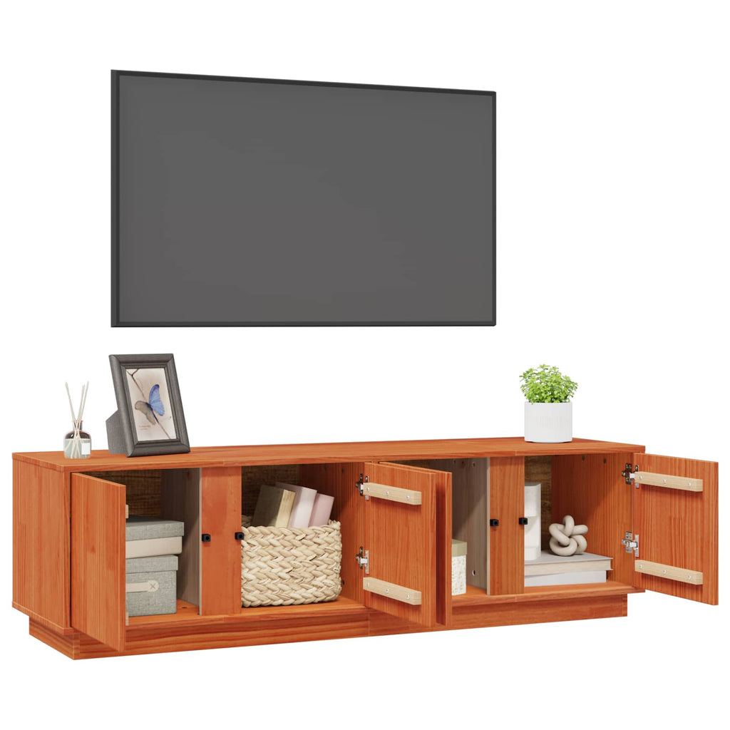 TV-Schränk Wachsbraun 140 x 40 x 40 cm Massives Kiefernholz