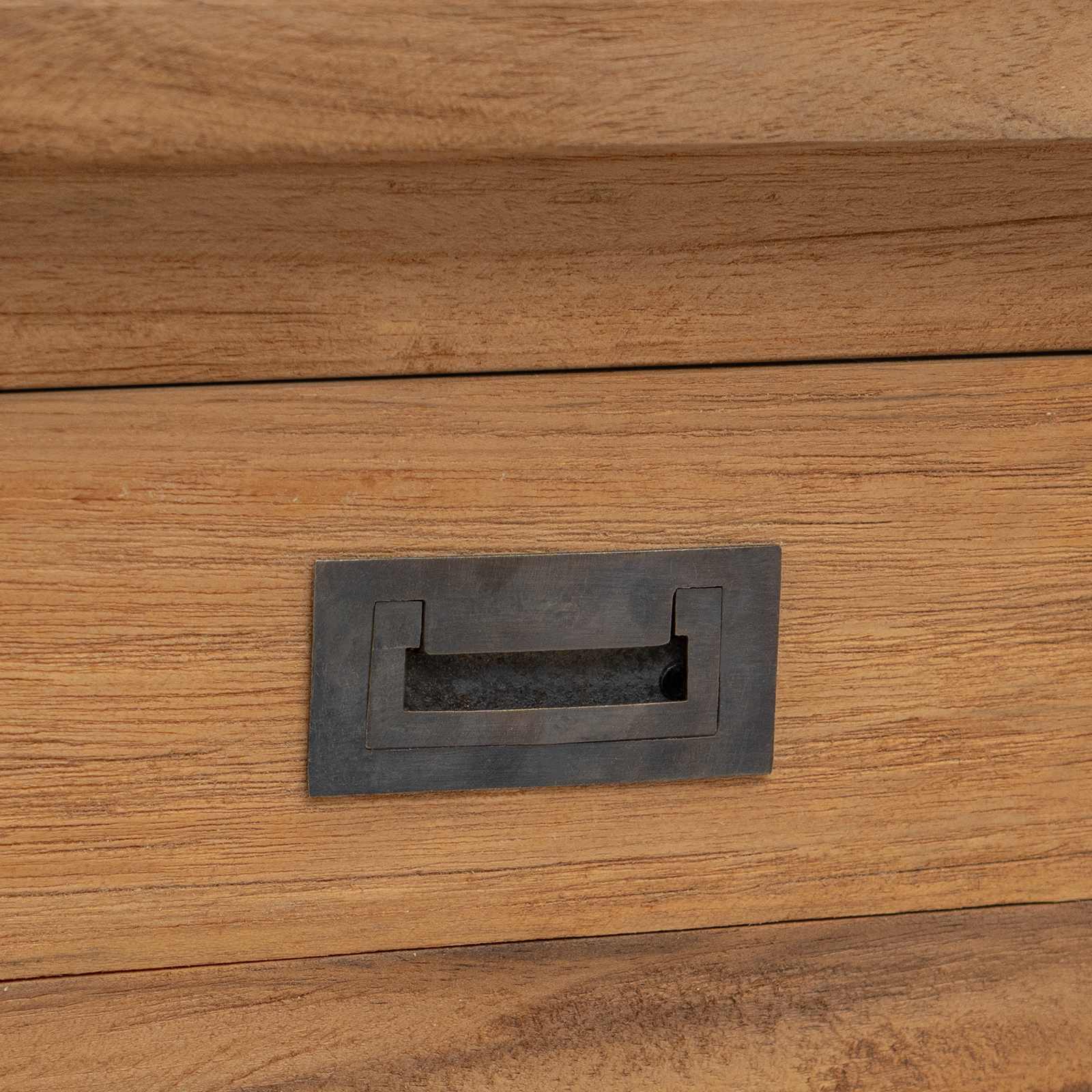 Konsolentisch Natur 90 x 30 x 80 cm Massivholz Teak