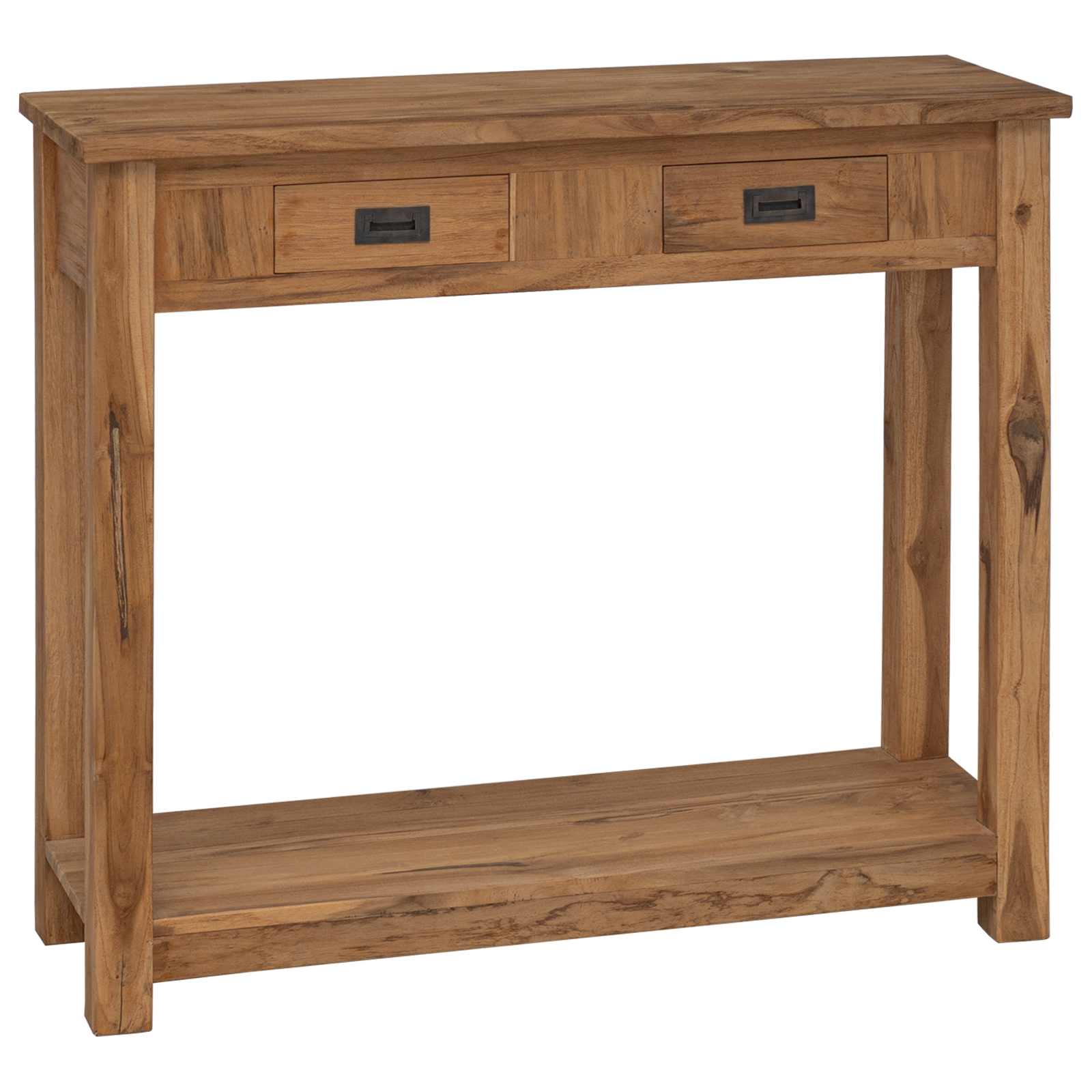 Konsolentisch Natur 90 x 30 x 80 cm Massivholz Teak