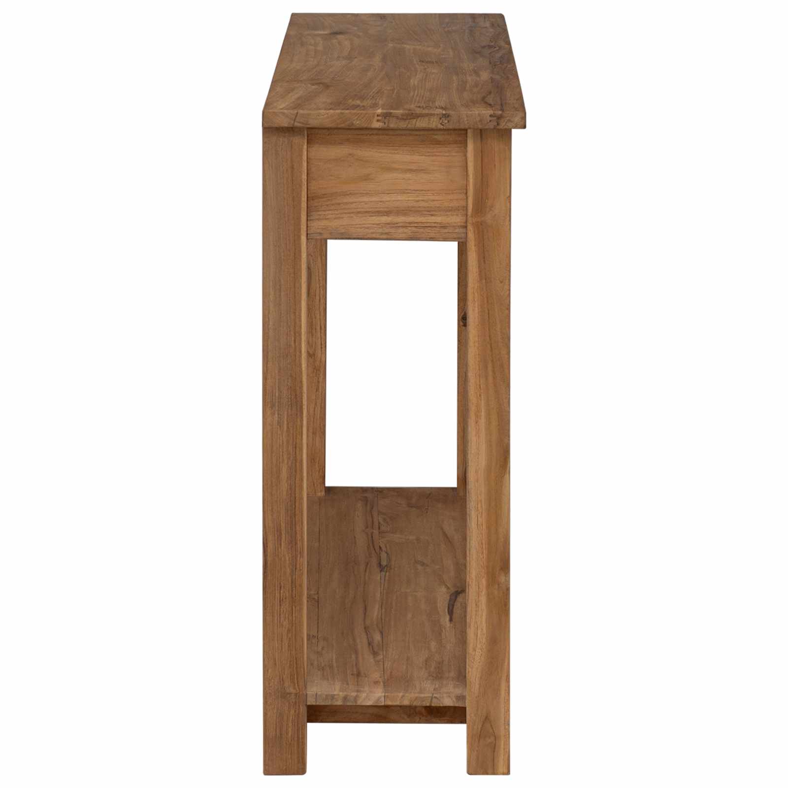 Konsolentisch Natur 90 x 30 x 80 cm Massivholz Teak