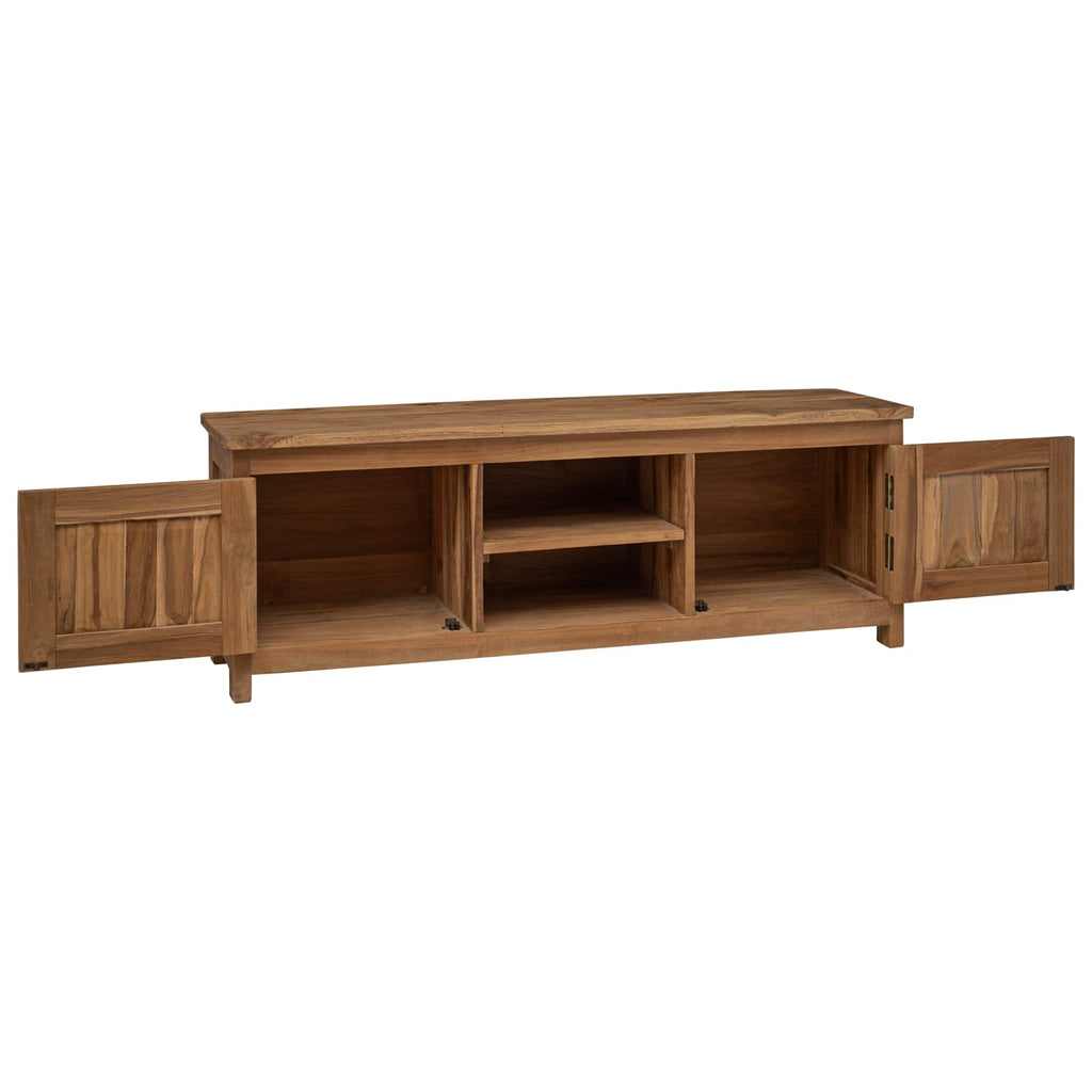 TV-Schrank 110 x 30 x 40 cm Natur Massivholz Teak