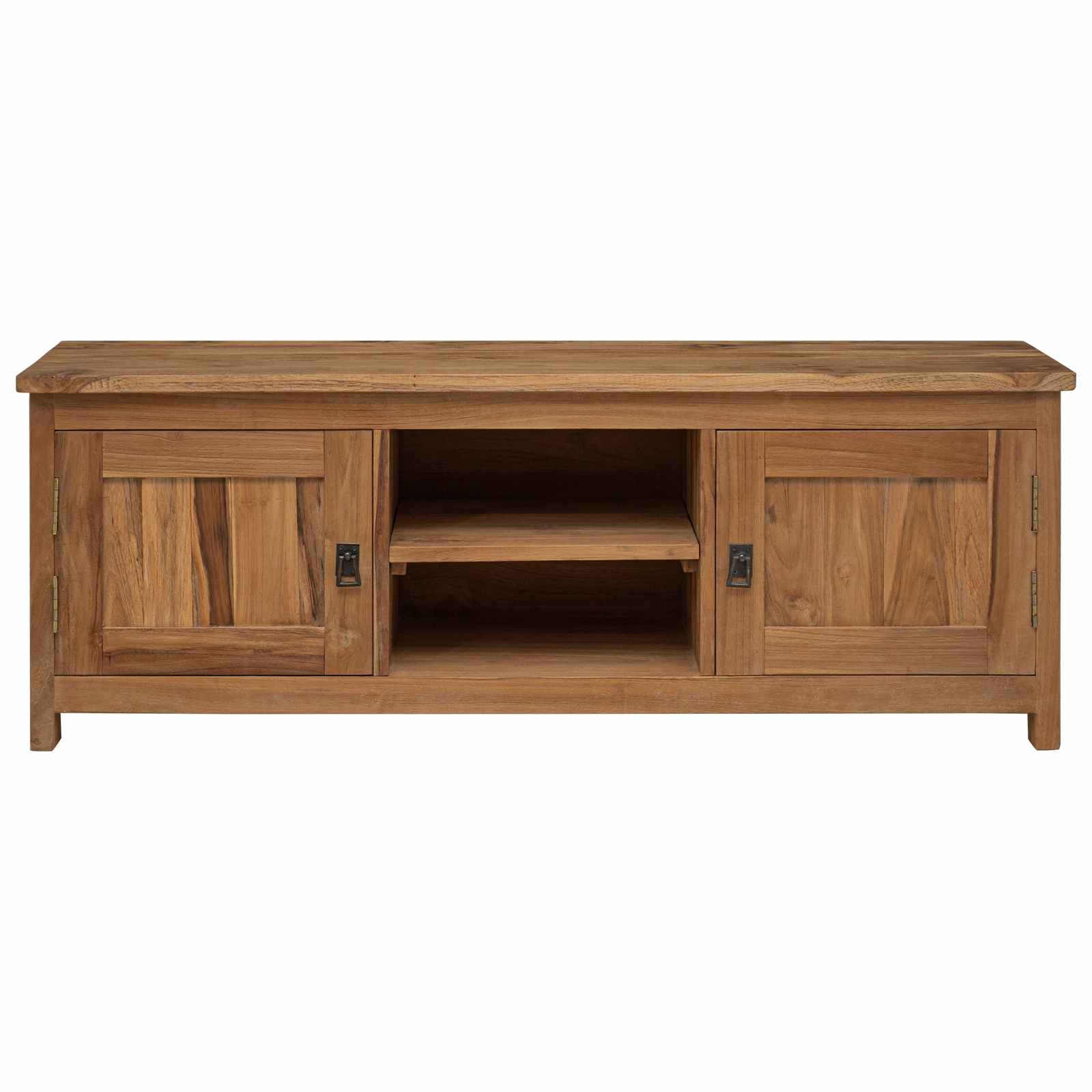 TV-Schrank 110 x 30 x 40 cm Natur Massivholz Teak