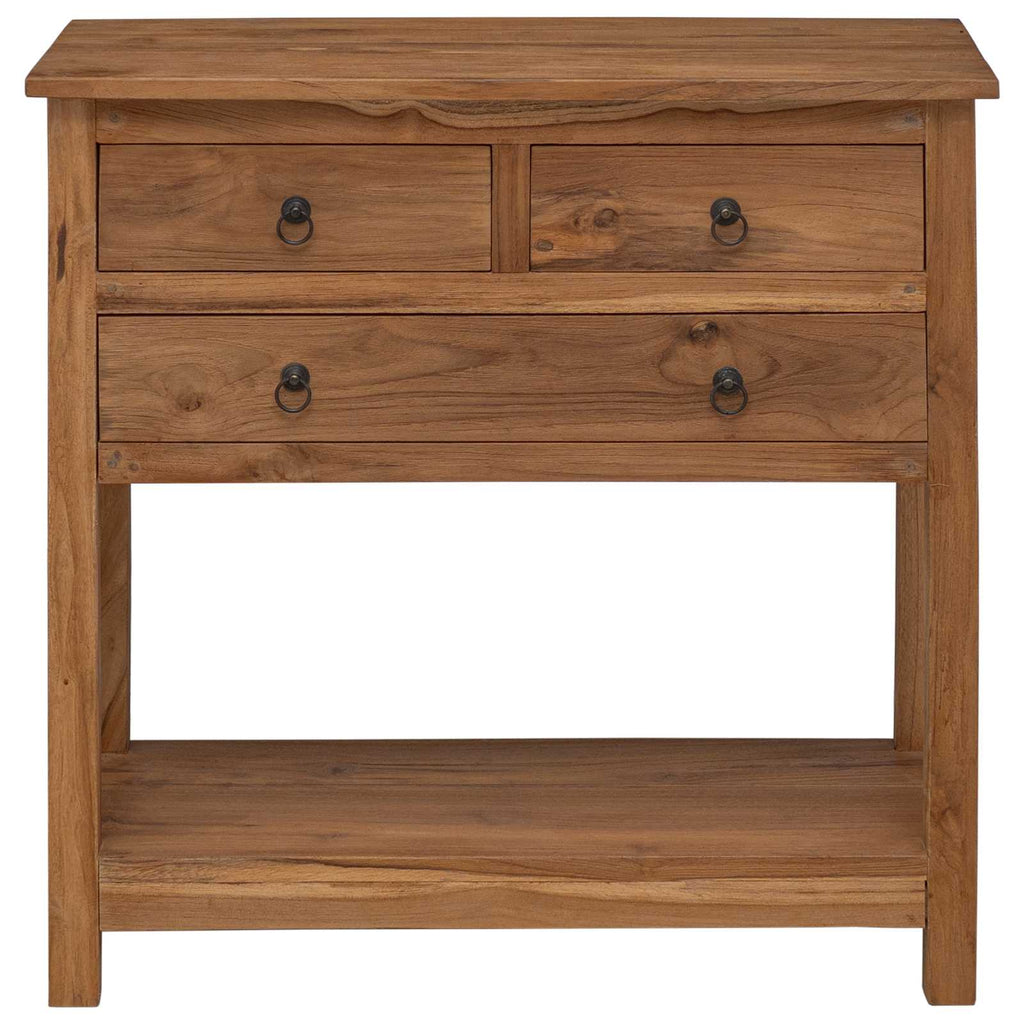 Sideboard Natur 79 x 35 x 80 cm Massivholz Teak