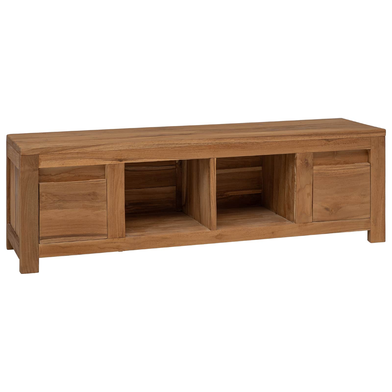 TV-Schränk 110 x 30 x 35 cm Natur Massivholz Teak