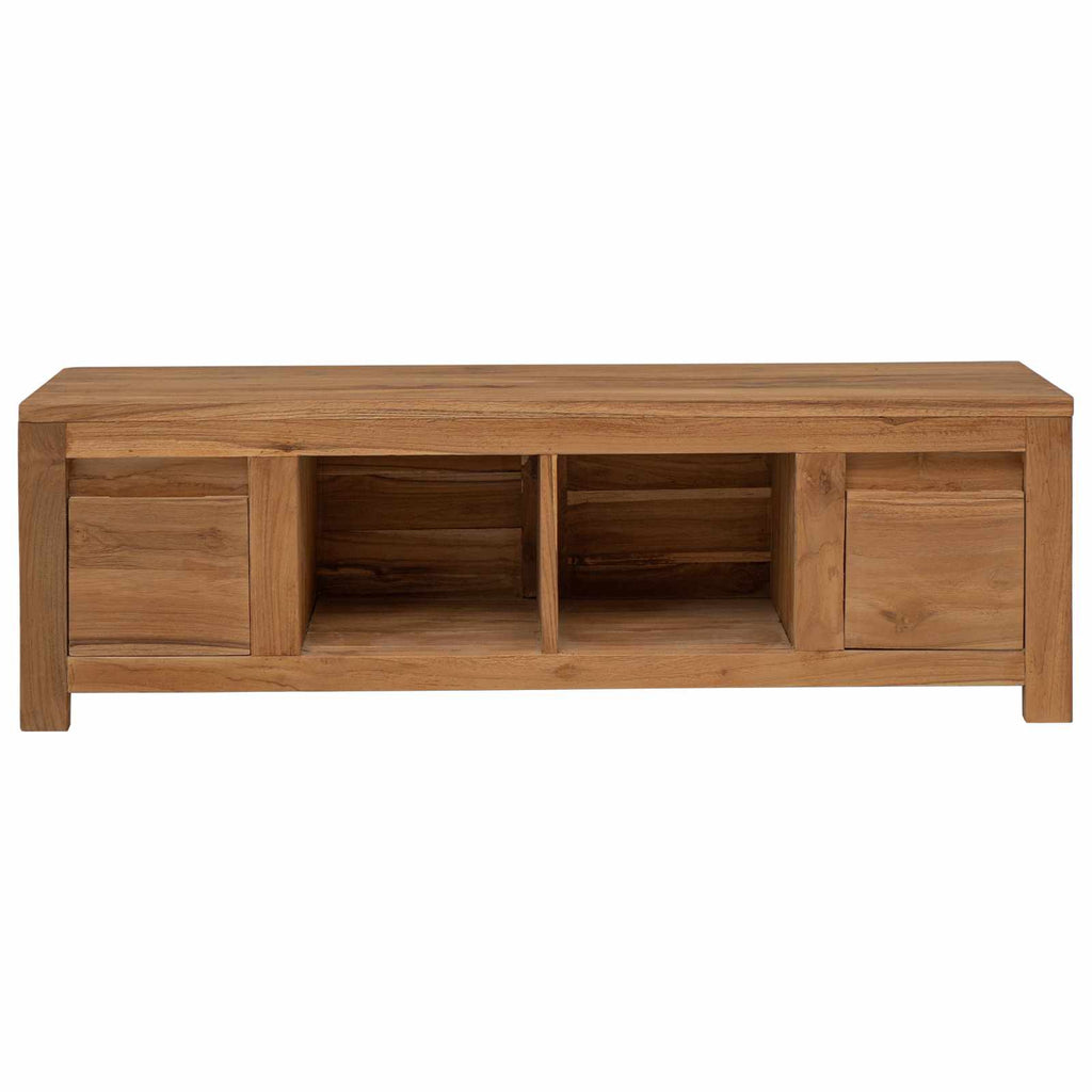TV-Schränk 110 x 30 x 35 cm Natur Massivholz Teak