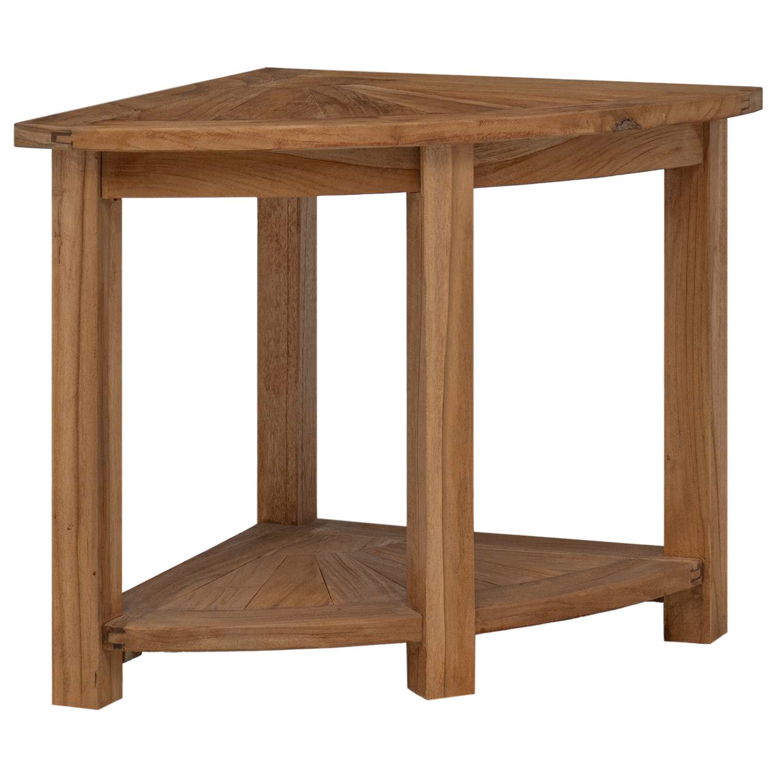 Bad Beistelltisch Natur 45 x 45 x 46 cm Massivholz Teak