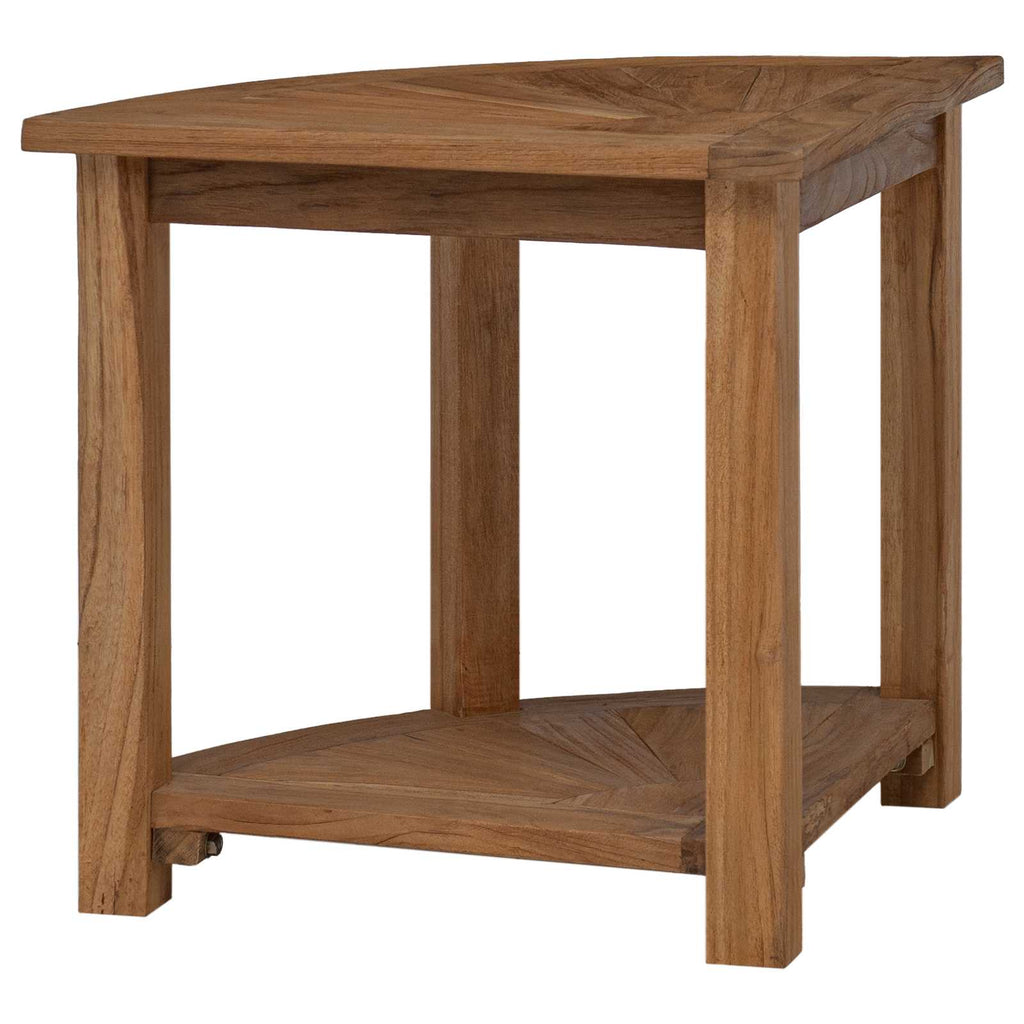 Bad Beistelltisch Natur 45 x 45 x 46 cm Massivholz Teak