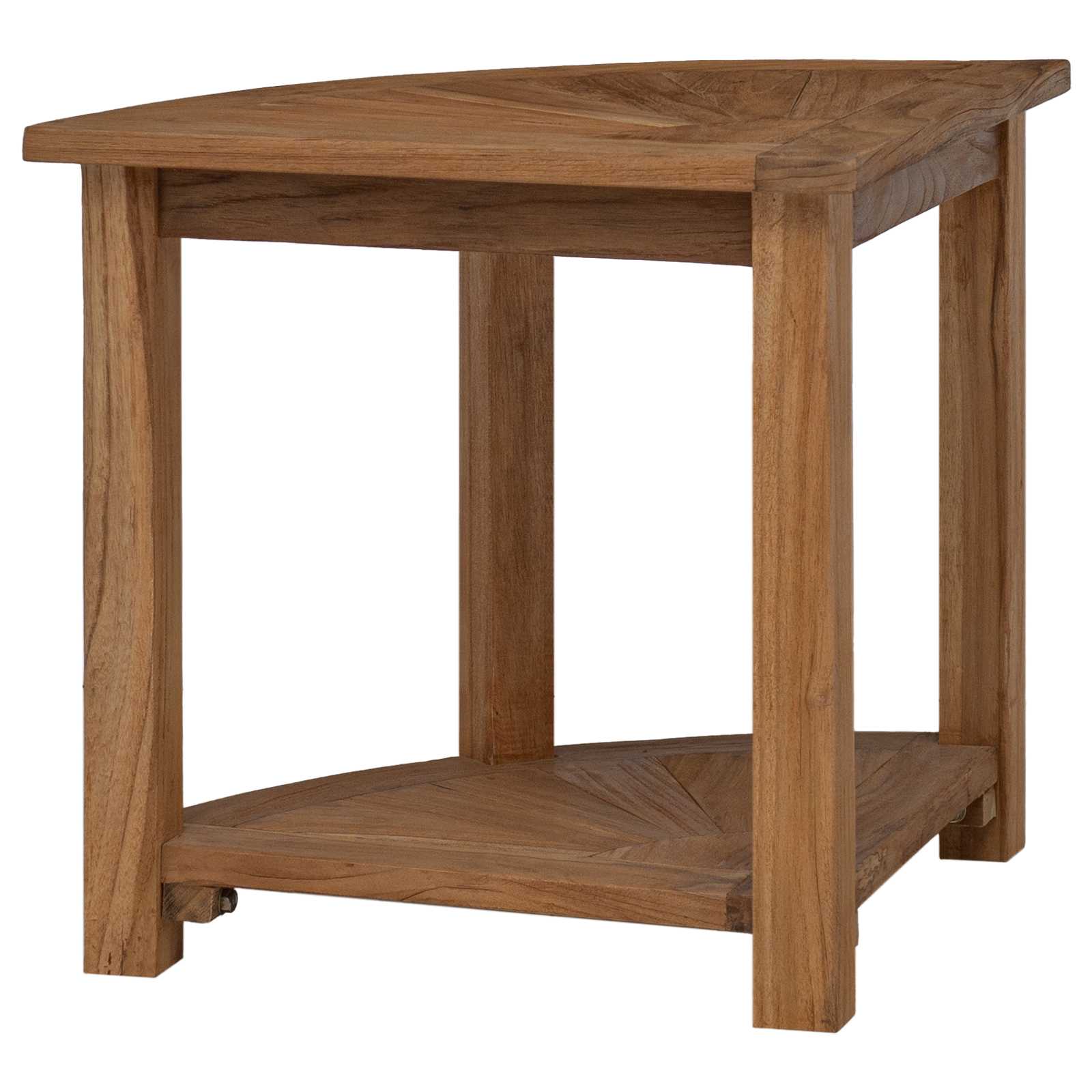Bad Beistelltisch Natur 45 x 45 x 46 cm Massivholz Teak