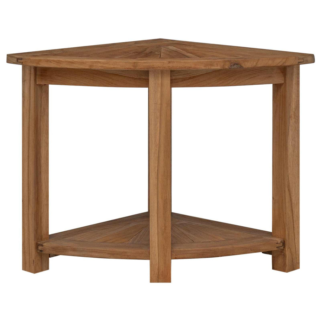 Bad Beistelltisch Natur 45 x 45 x 46 cm Massivholz Teak