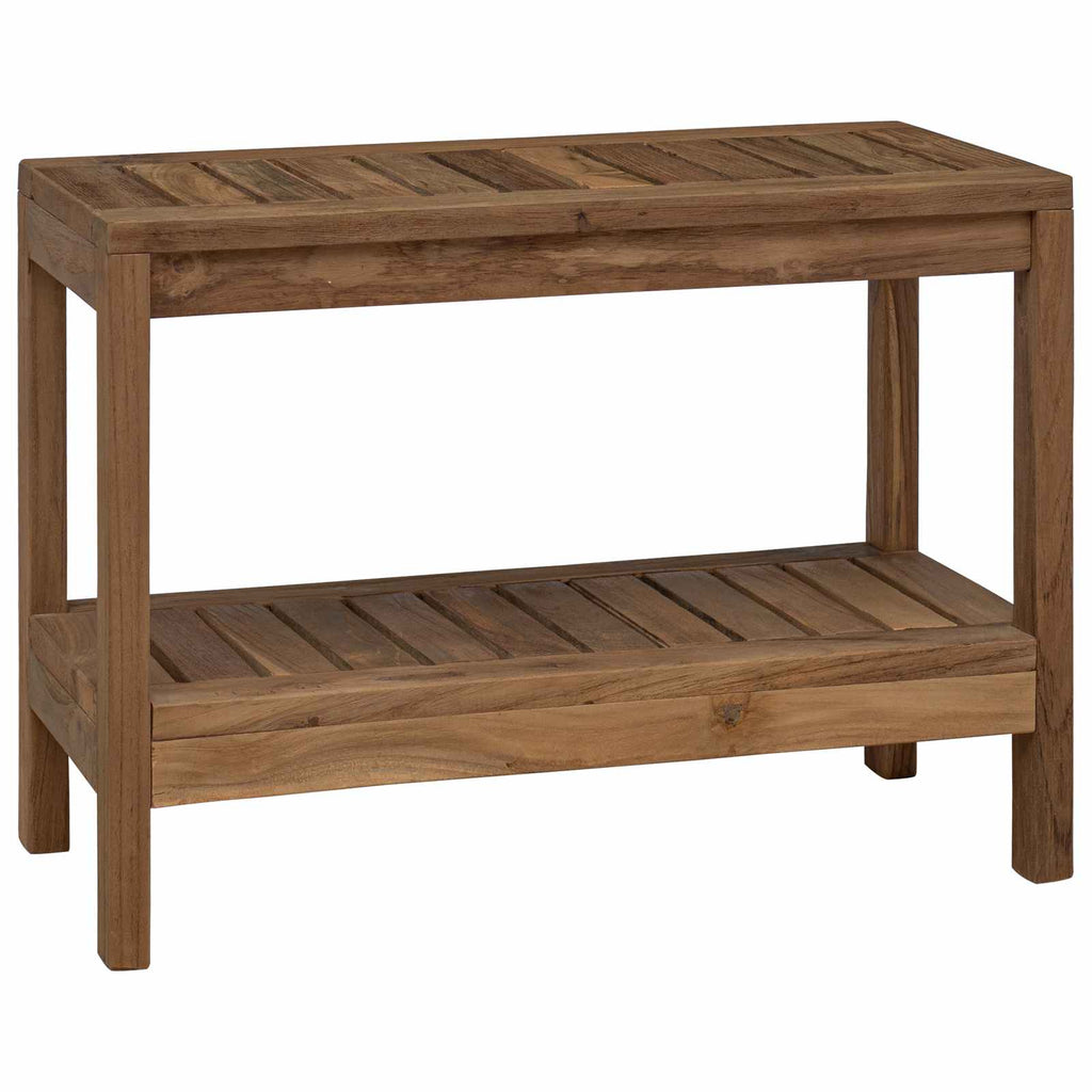 Badezimmer Beistelltisch Natur 60 x 30 x 45 cm Massivholz Teak