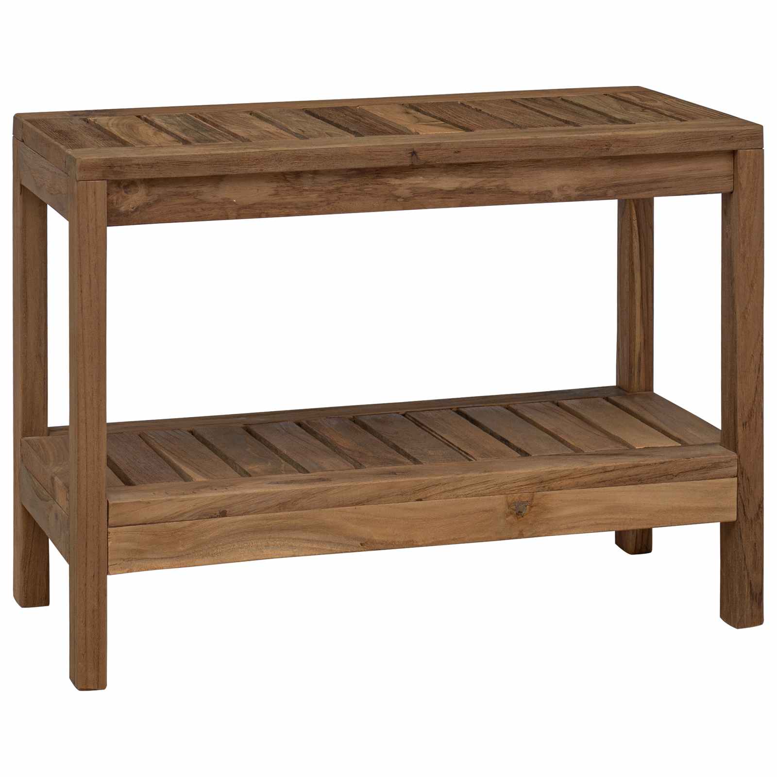 Badezimmer Beistelltisch Natur 60 x 30 x 45 cm Massivholz Teak