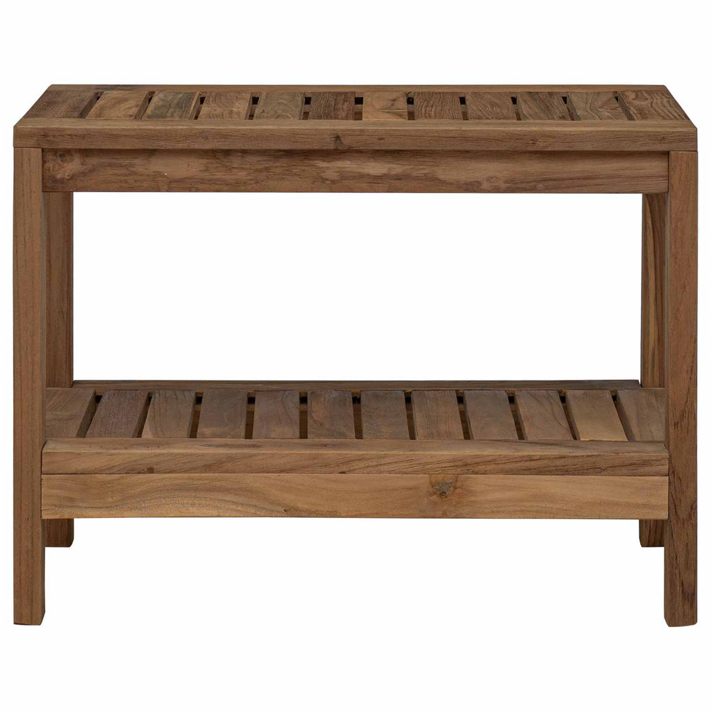 Badezimmer Beistelltisch Natur 60 x 30 x 45 cm Massivholz Teak