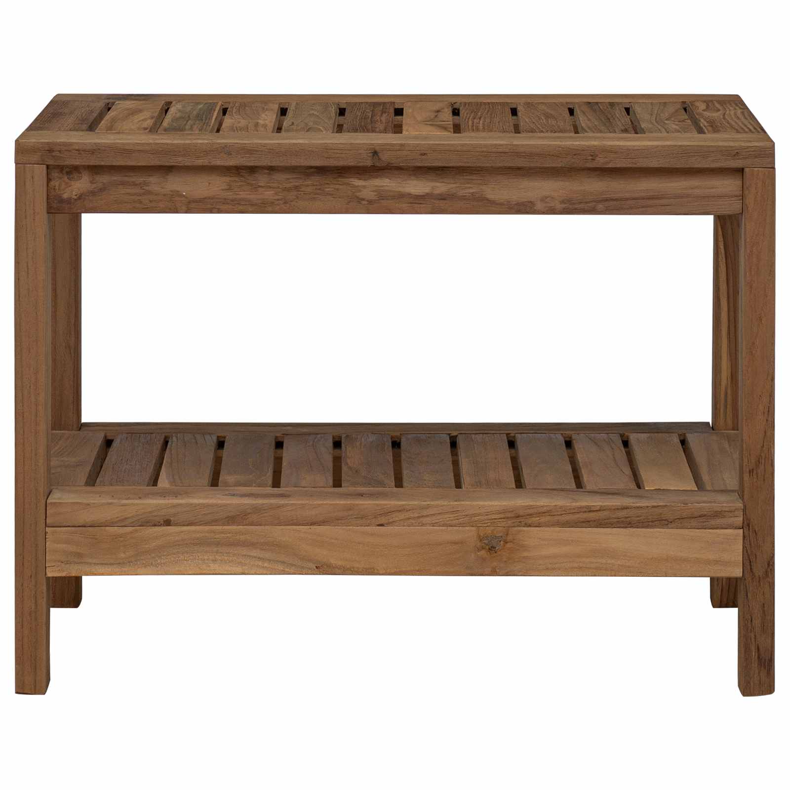 Badezimmer Beistelltisch Natur 60 x 30 x 45 cm Massivholz Teak