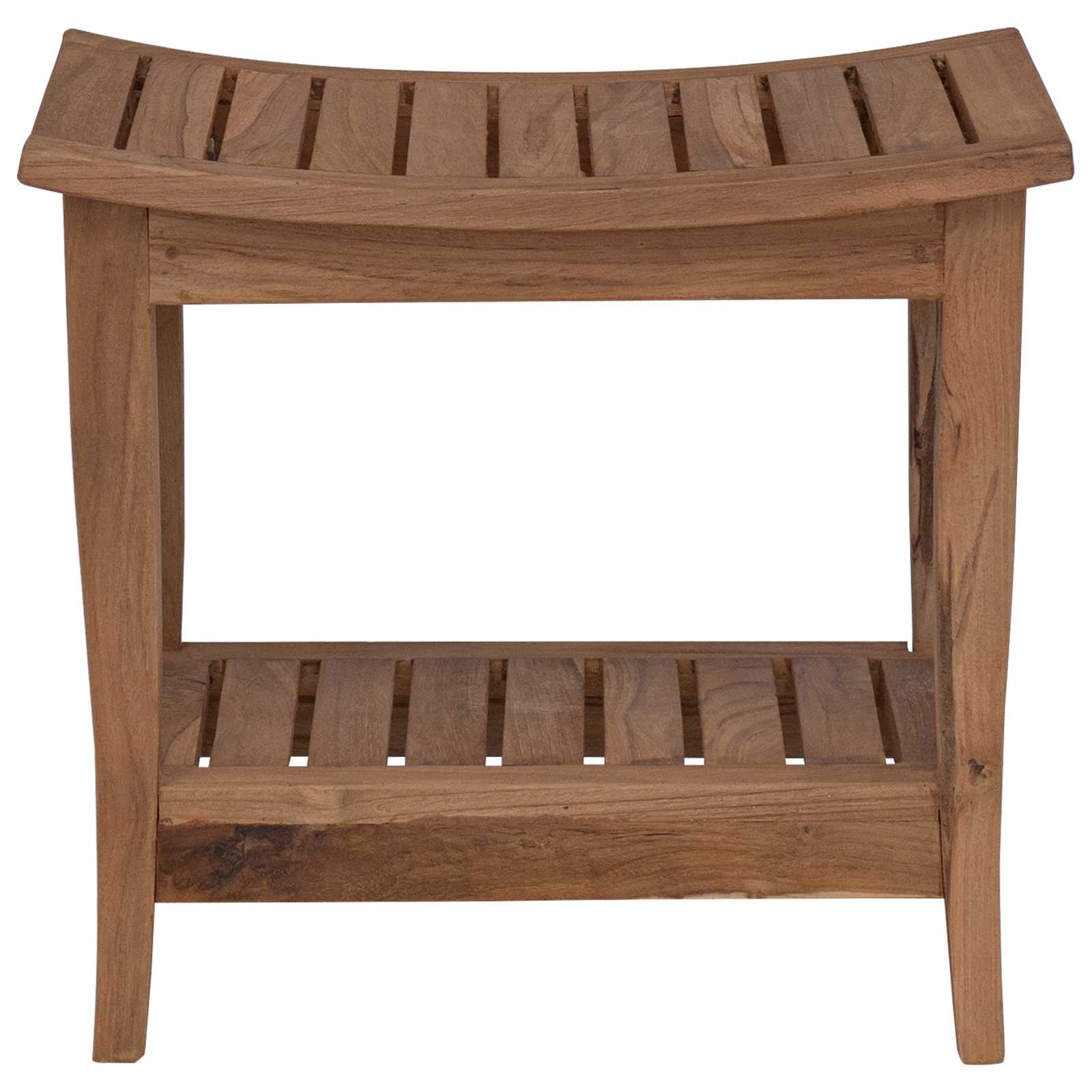 Bad Beistelltisch Natur 50 x 35 x 45 cm Massivholz Teak