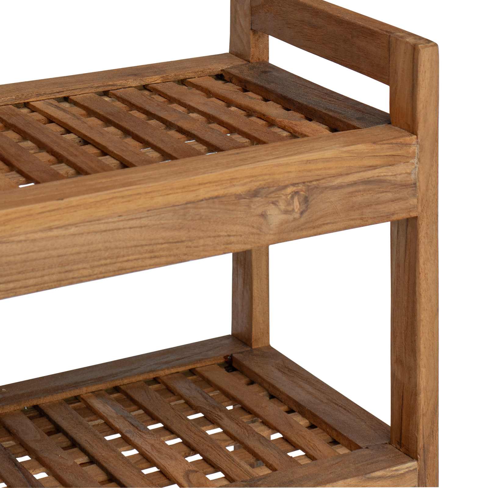Badregal Natur 45 x 30 x 45 cm Massivholz Teak