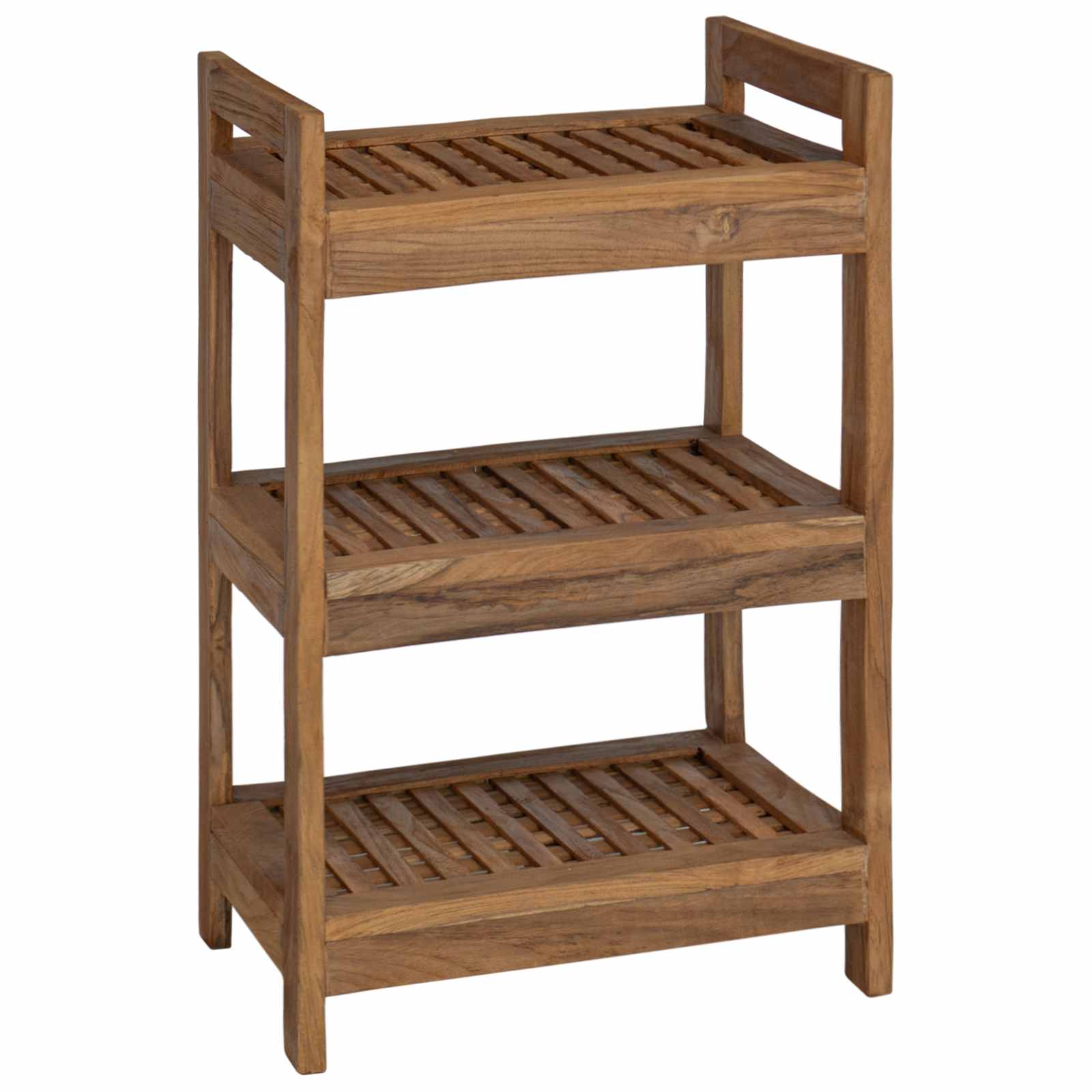 Badregal Natur 45 x 30 x 71 cm Massivholz Teak