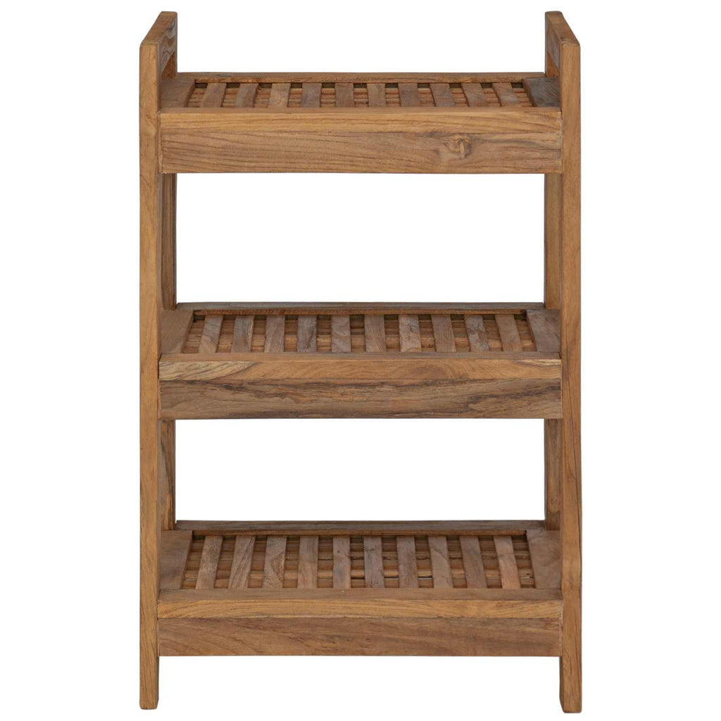 Badregal Natur 45 x 30 x 71 cm Massivholz Teak