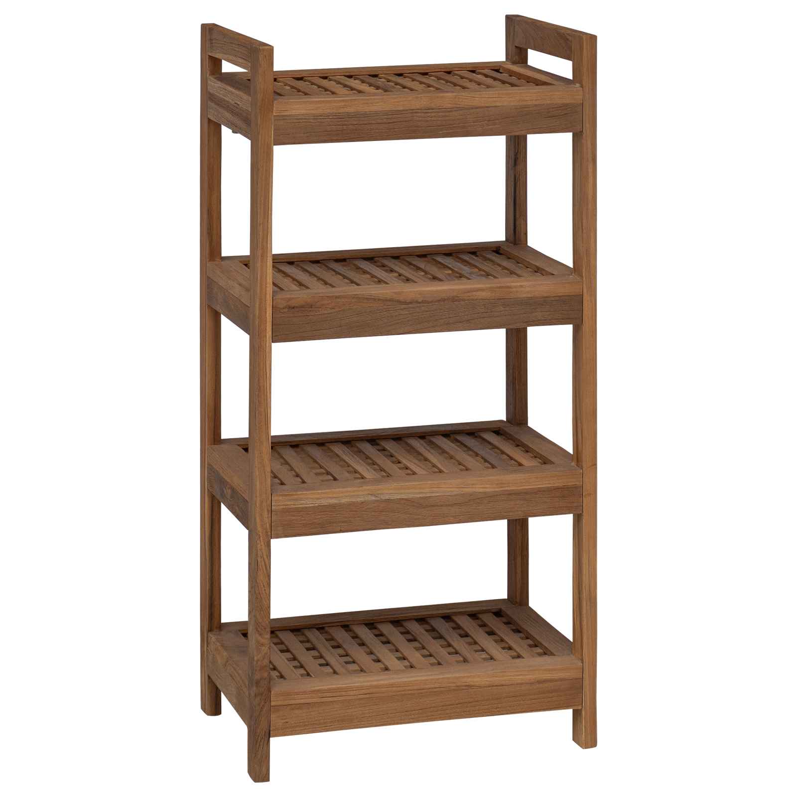 Badregal Natur 45 x 30 x 97 cm Massivholz Teak
