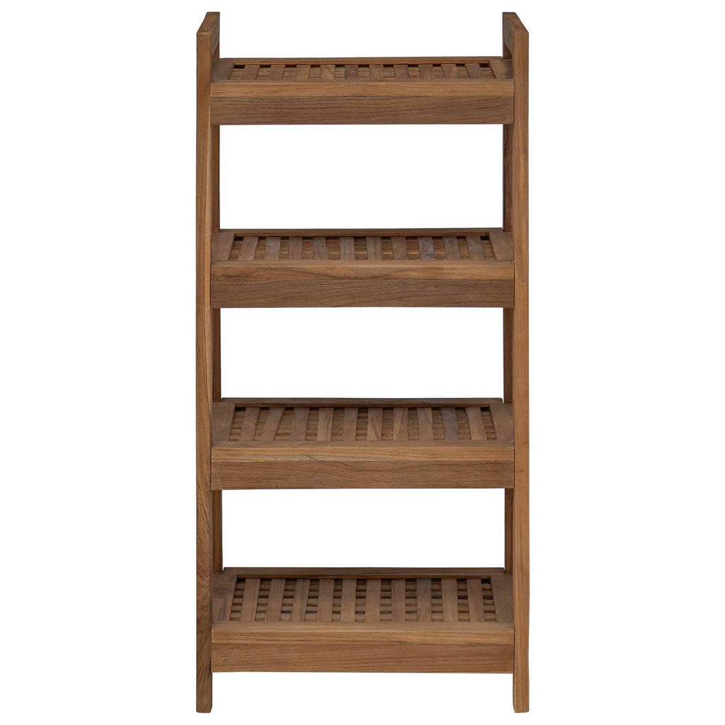 Badregal Natur 45 x 30 x 97 cm Massivholz Teak