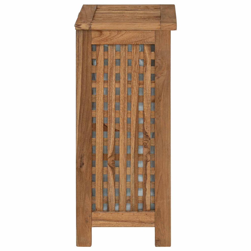 Wäschekorb Natur 35 x 25 x 60 cm Massivholz Teak