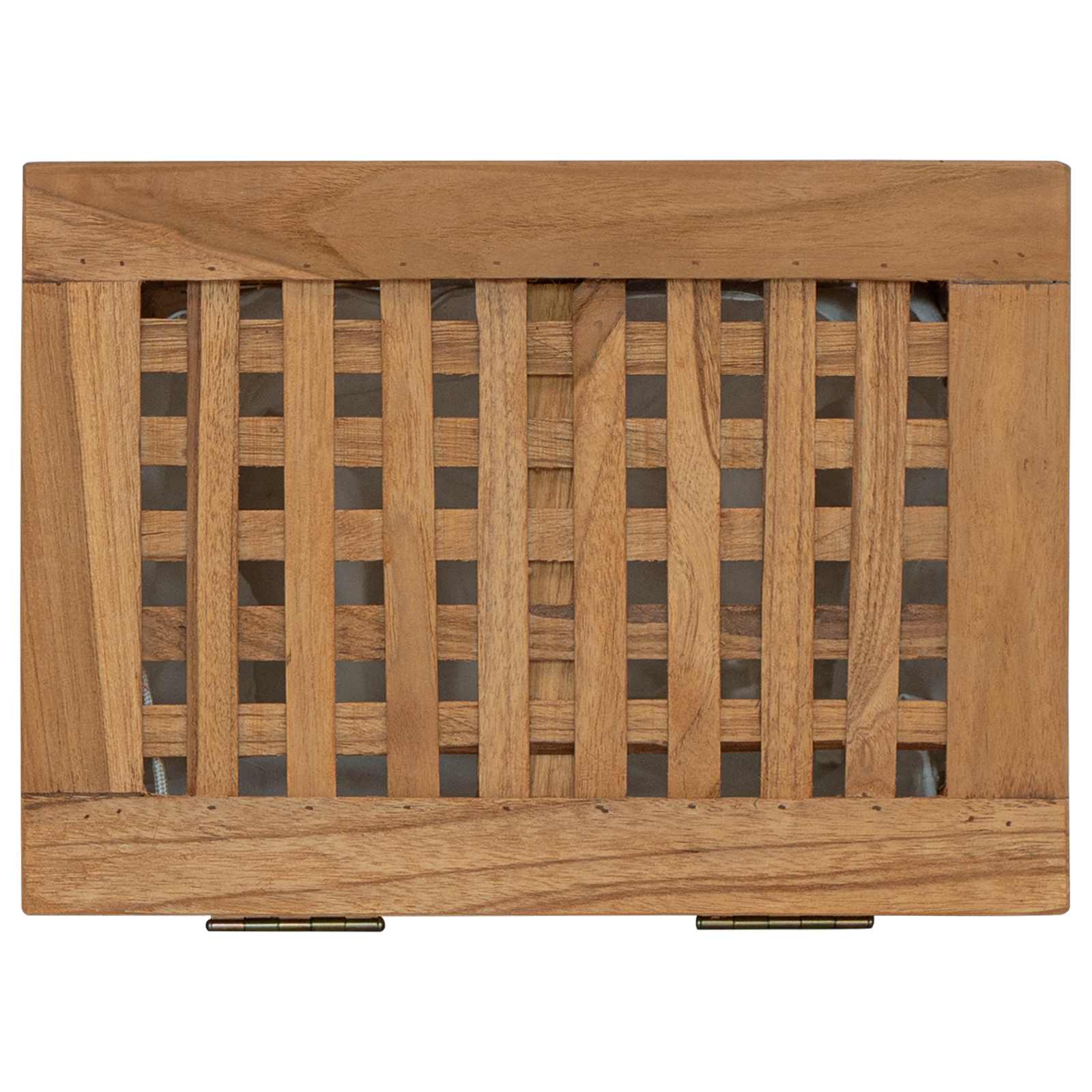 Wäschekorb Natur 35 x 25 x 60 cm Massivholz Teak