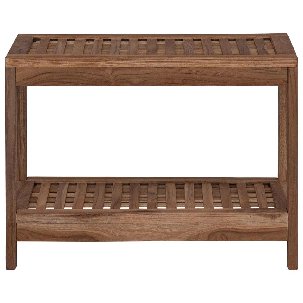 Bad Beistelltisch Natur 60 x 30 x 45 cm Massivholz Teak