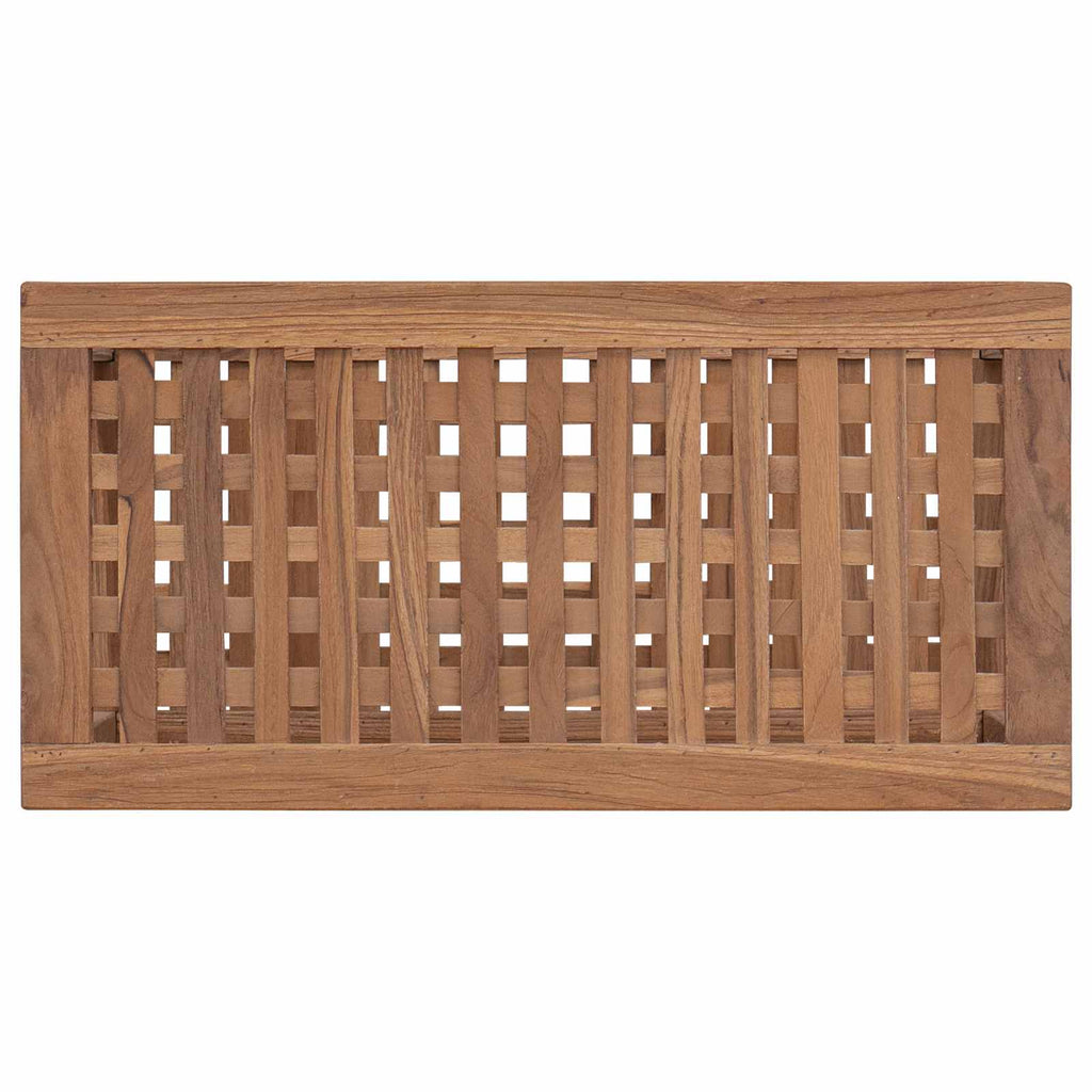 Bad Beistelltisch Natur 60 x 30 x 45 cm Massivholz Teak