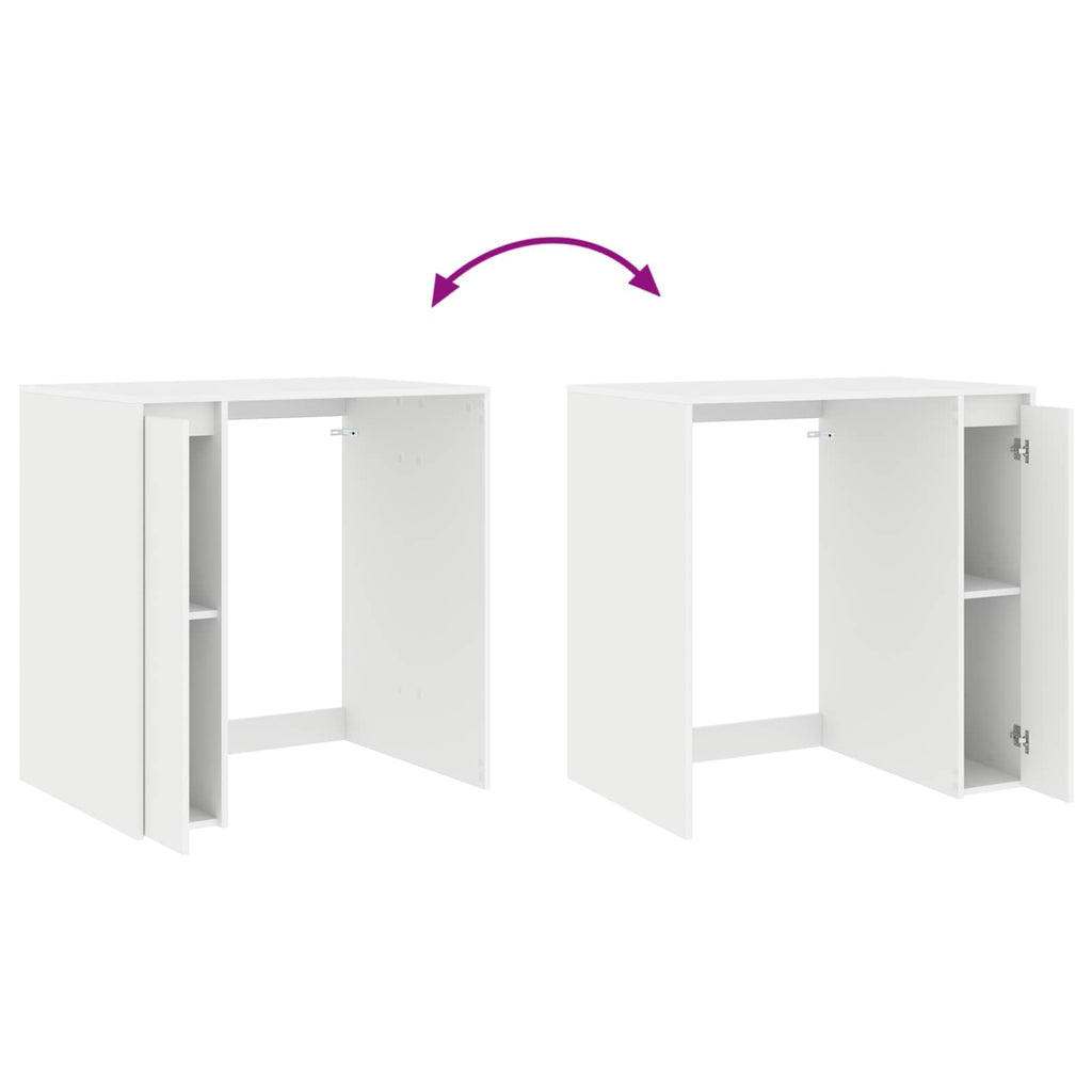 Waschmaschinen-Schrank Weiß 87 x 60 x 89 cm Holzwerkstoff