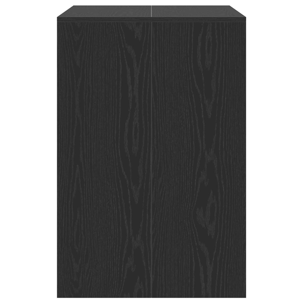 Waschmaschinen-Schrank Schwarz Eichen-Optik 87 x 60 x 89 cm