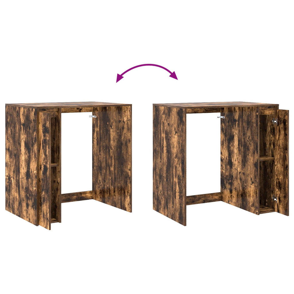 Waschmaschinen-Schrank Geräucherte Eiche 87 x 60 x 89 cm