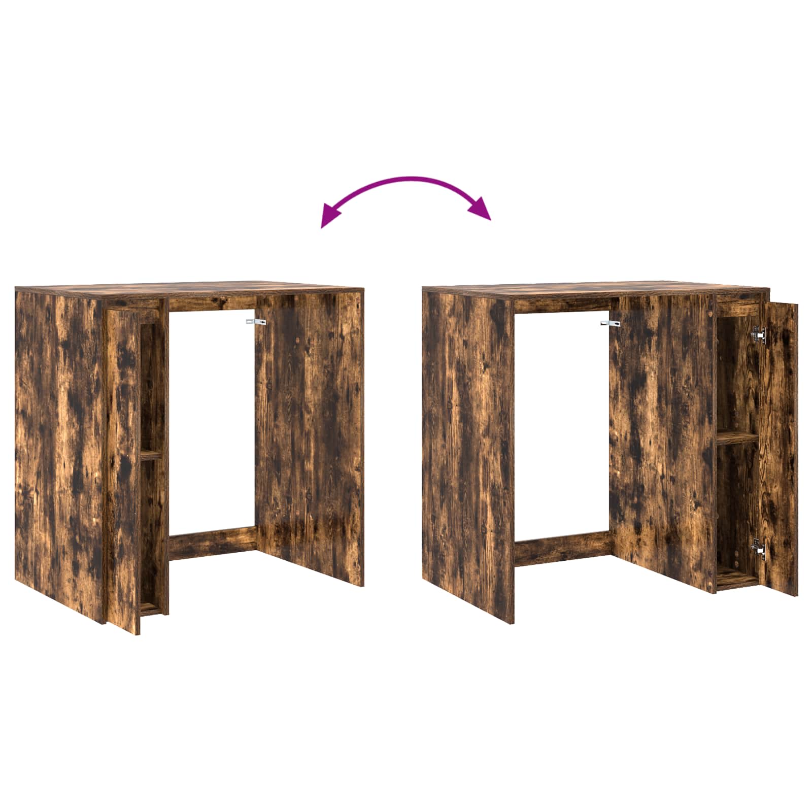 Waschmaschinen-Schrank Geräucherte Eiche 87 x 60 x 89 cm
