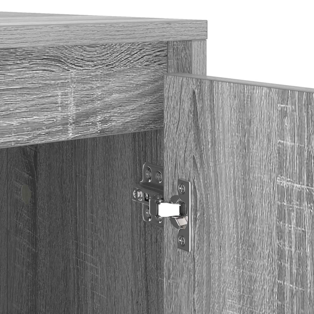 Waschmaschinen-Schrank mit Tür Graues Sonoma 87 x 60 x 89 cm