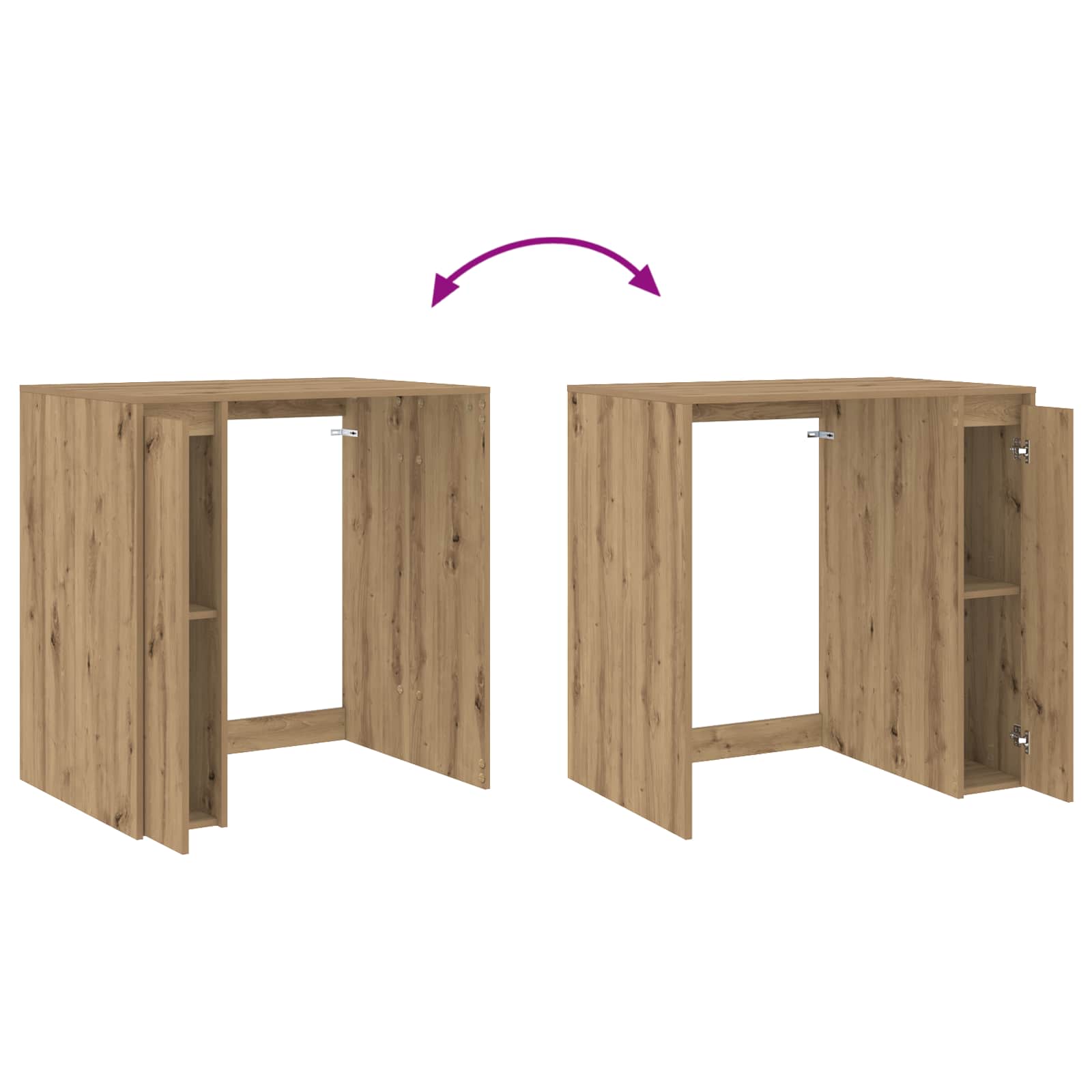 Waschmaschinen-Schrank mit Tür Artisan-Eiche 87 x 60 x 89 cm