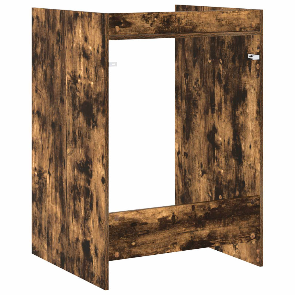 Waschmaschinen-Schrank Geräucherte Eiche 67,5 x 62 x 97 cm