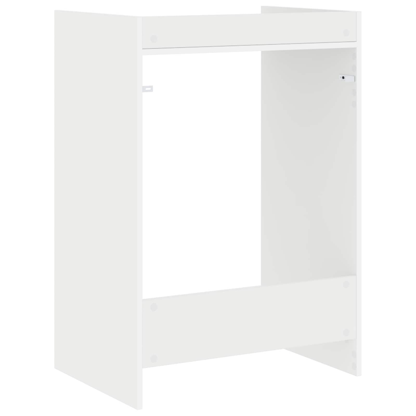 Waschmaschinen-Schrank Weiß 67,5 x 48 x 97 cm Holzwerkstoff