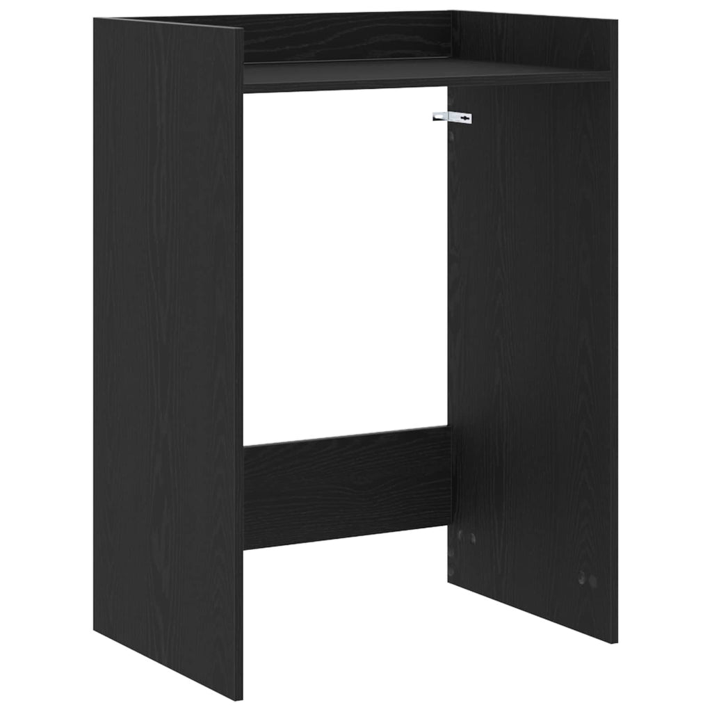 Waschmaschinen-Schrank Schwarz Eichen-Optik 67,5 x 48 x 97 cm