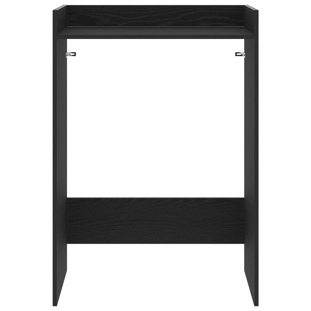 Waschmaschinen-Schrank Schwarz Eichen-Optik 67,5 x 48 x 97 cm