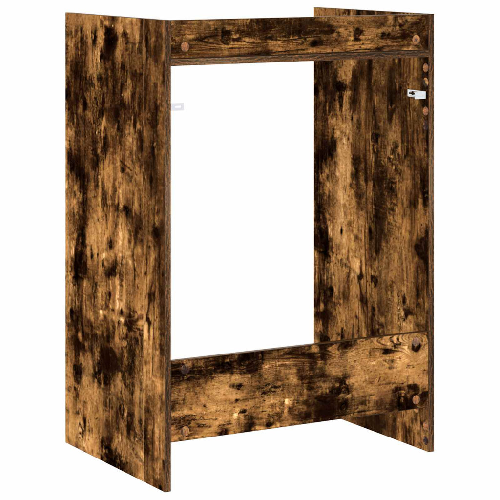 Waschmaschinen-Schrank Geräucherte Eiche 67,5 x 48 x 97 cm