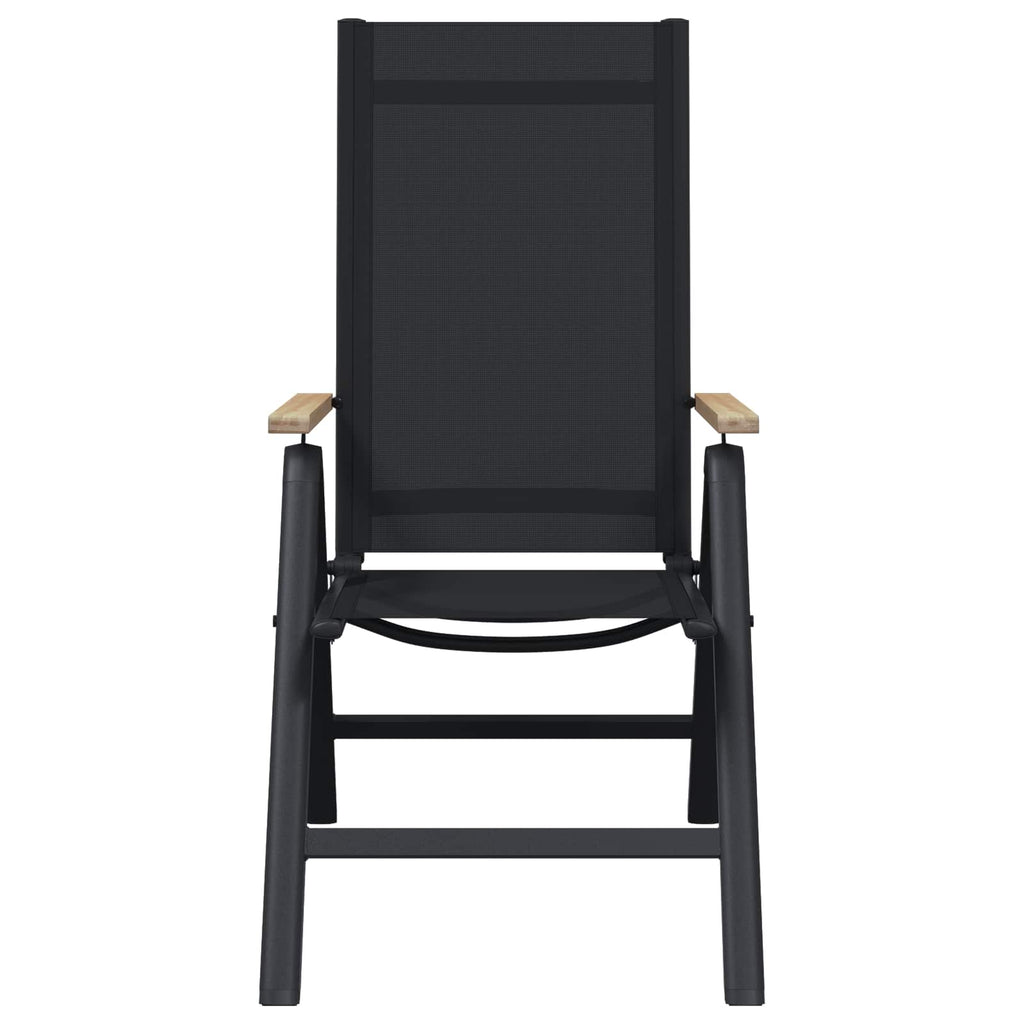 Liegestühle für den Garten 2 pcs Schwarz 58 x 73 x 111,5 cm